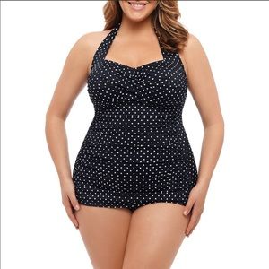 Catalina polka dot pin up swim suit XL